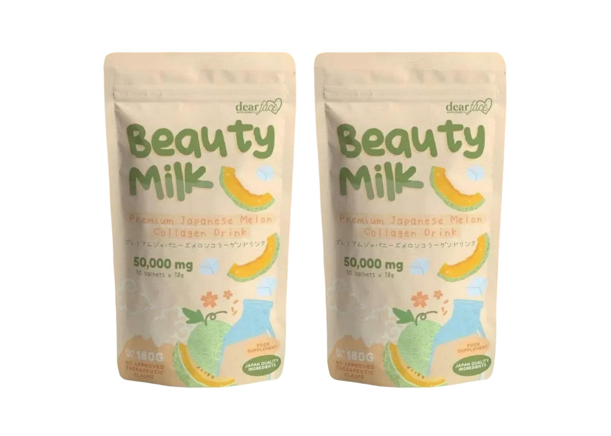Dear Face beauty milk collagen melon two-pack box for daily use.
