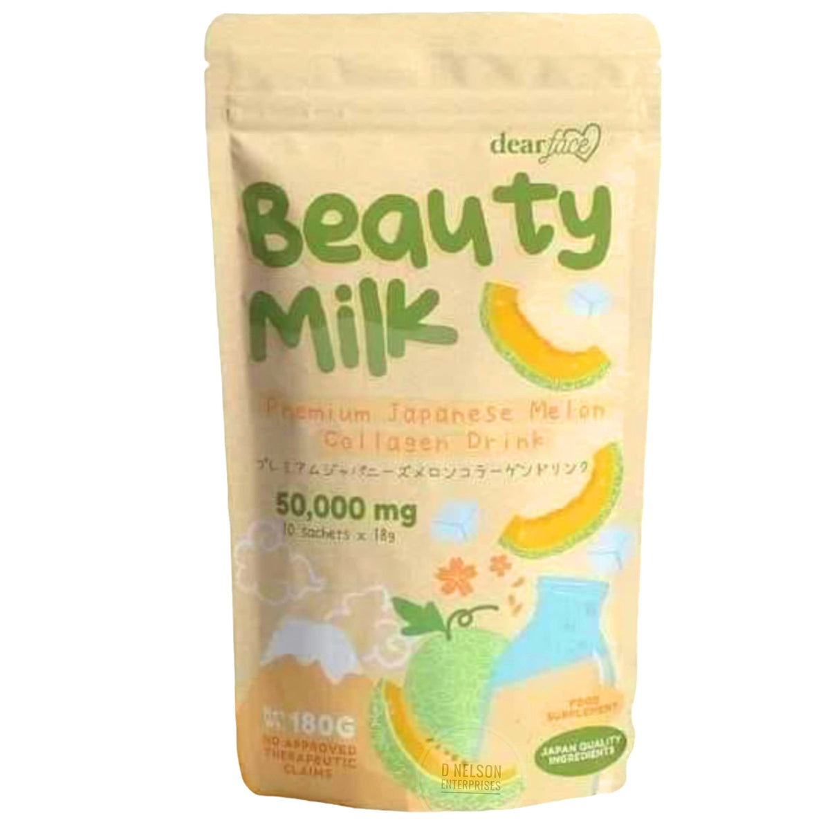 Dear Face Beauty Milk Melon bottle, a refreshing collagen drink for daily nourishment