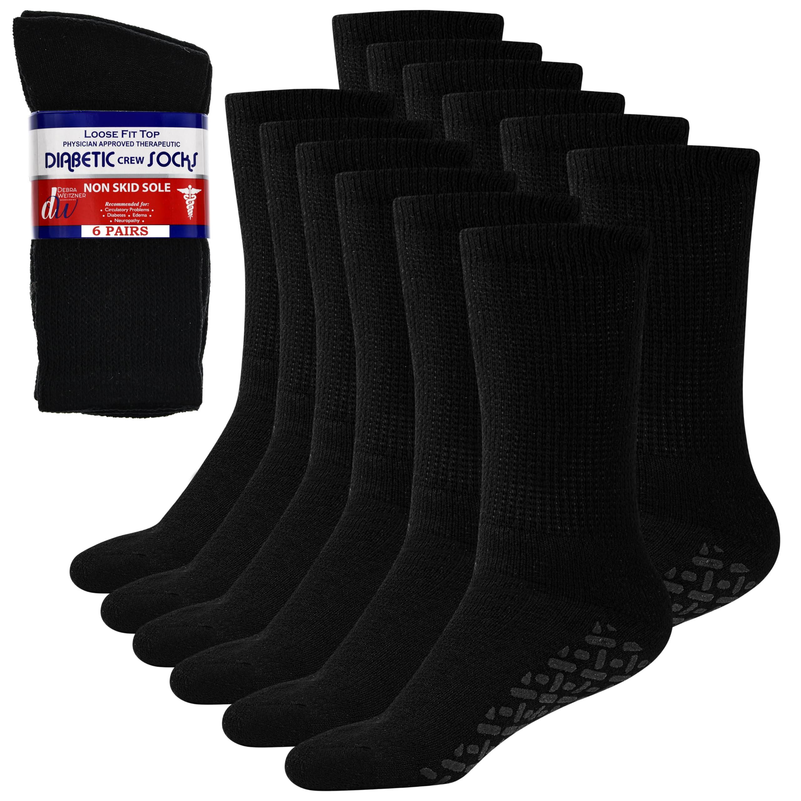 Debra Weitzner non-binding pull-on socks for easy daily wear.