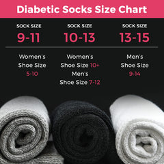 Debra Weitzner diabetic socks 6-pack crew white top view emphasizing breathable cotton blend