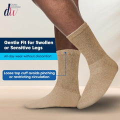 Debra Weitzner diabetic socks soft cotton blend delivers gentle, breathable daily wear