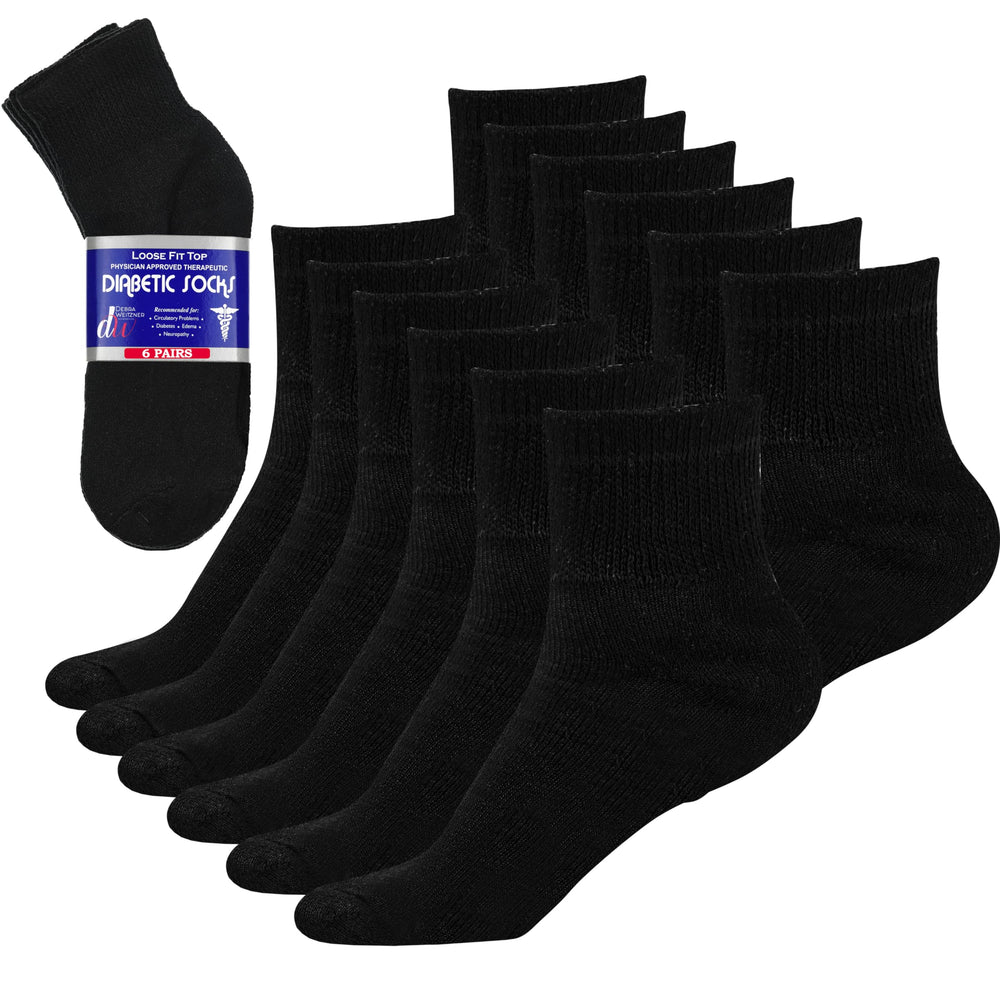Debra Weitzner men's diabetic ankle socks in black offer all-day comfort