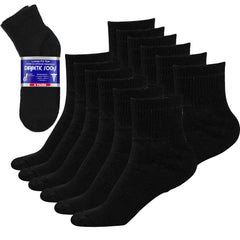 Debra Weitzner men's diabetic ankle socks in black offer all-day comfort