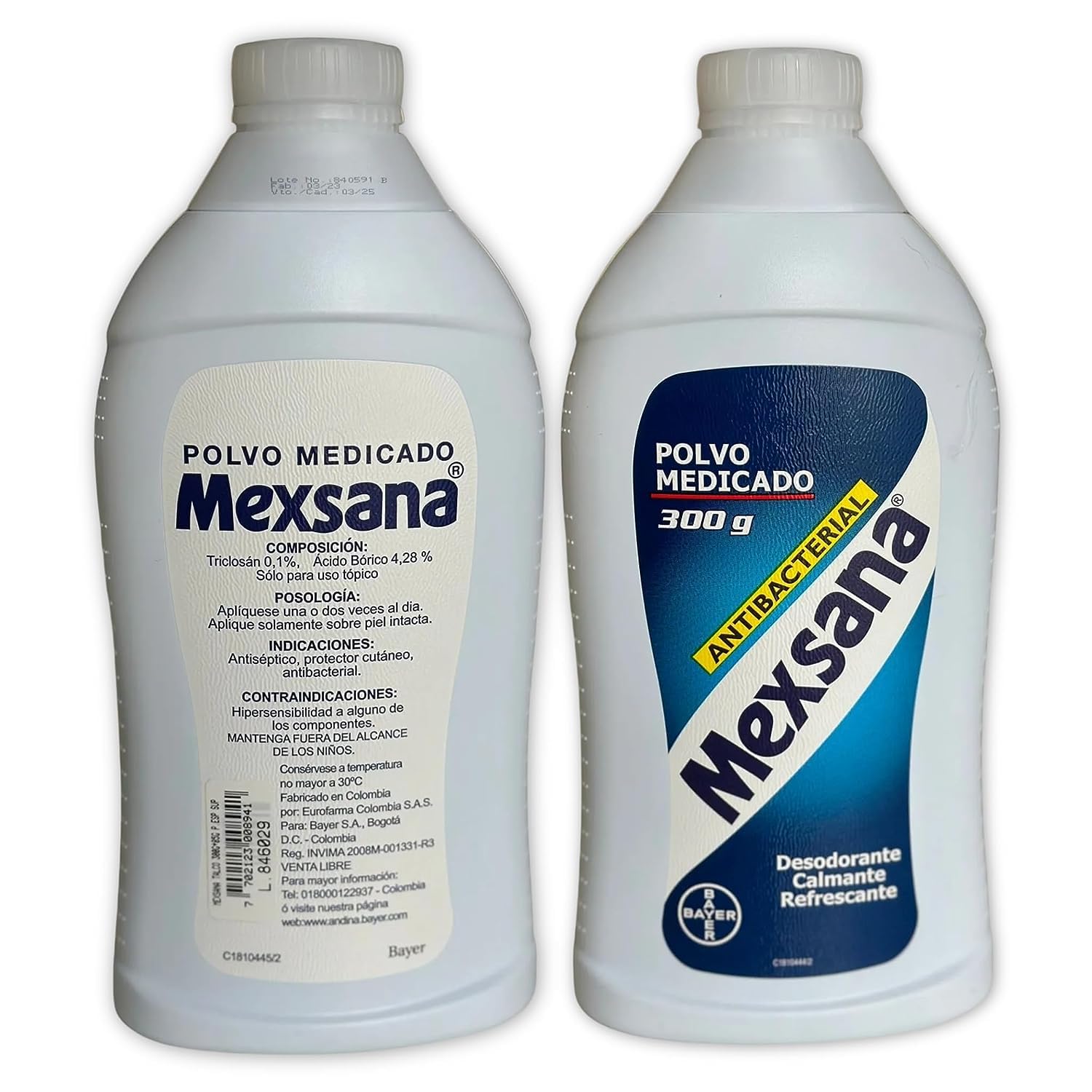 DECA EXPERTS Mexsana foot powder application scoop demonstrates easy use.