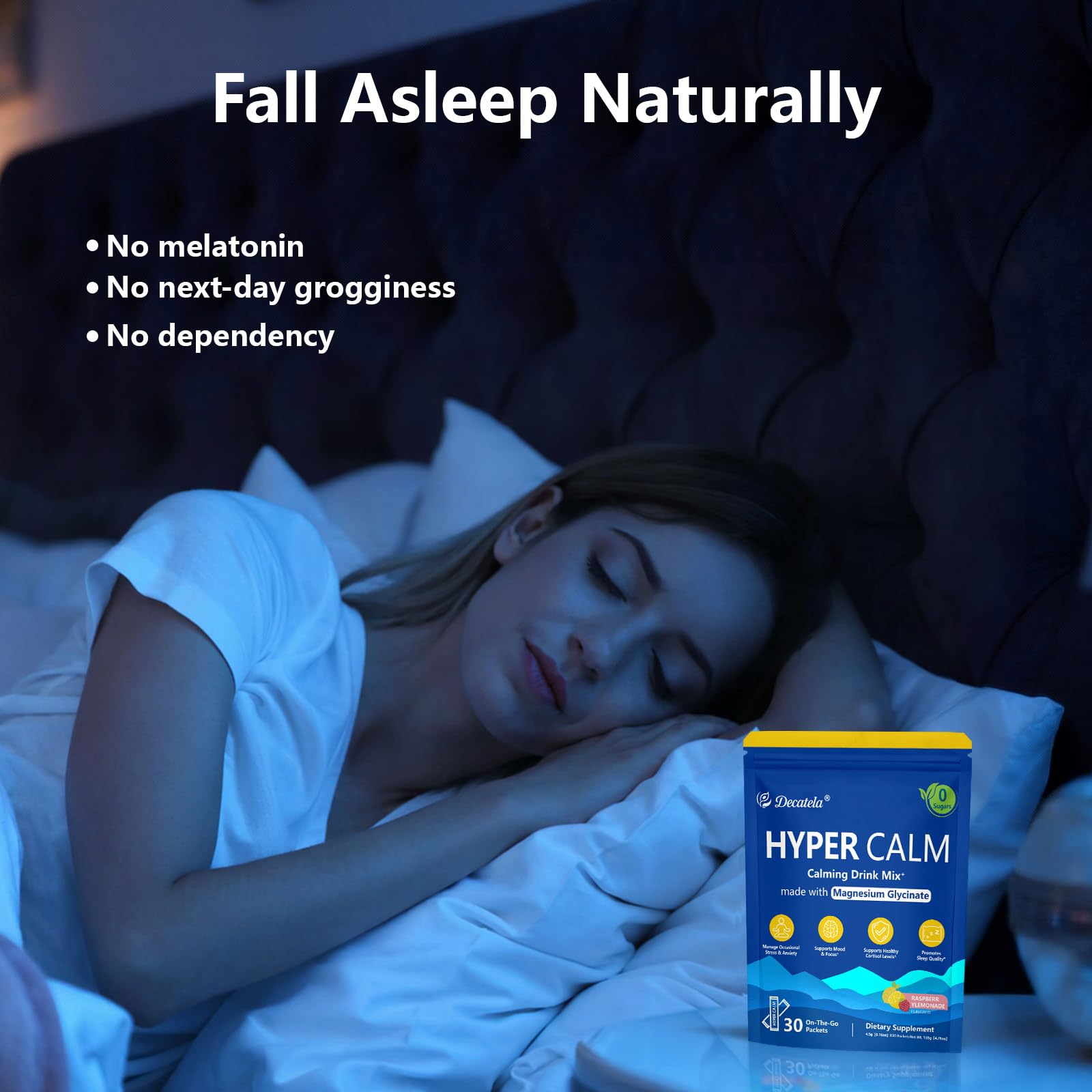 Decatela HyperCalm ingredients highlight adaptogens and vitamins for clarity