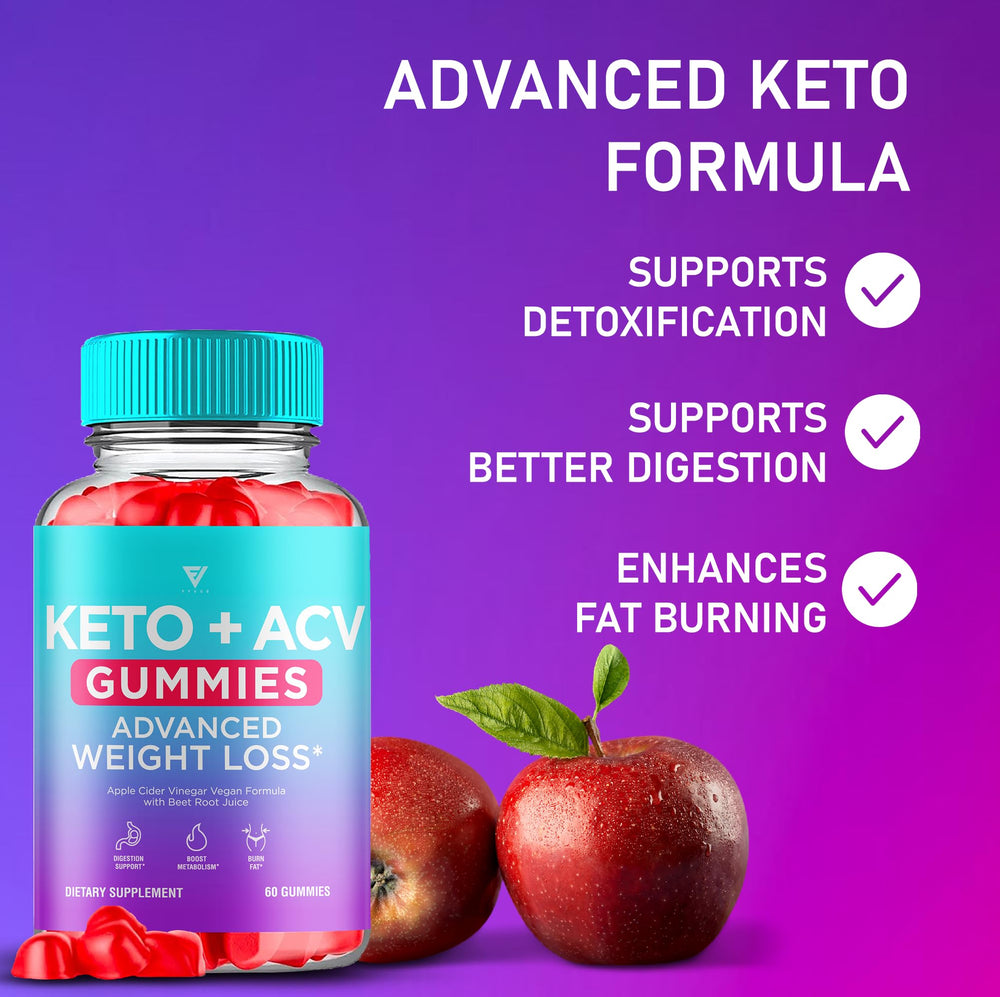 Decatela Keto ACV Gummies bottle back with serving information
