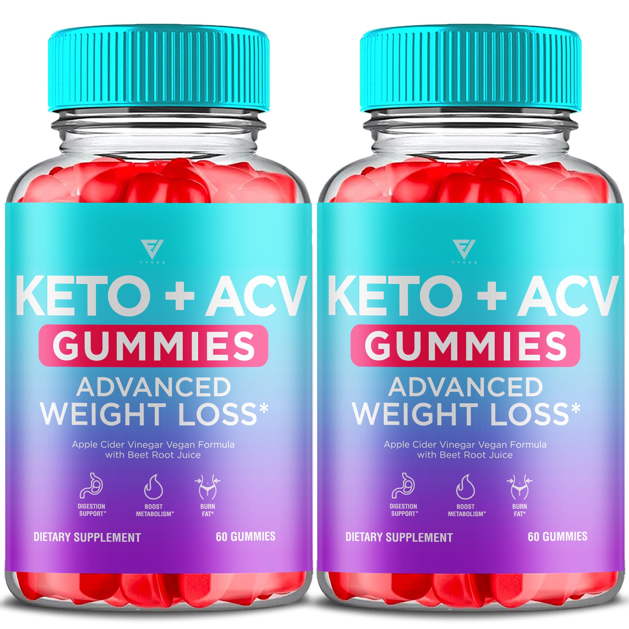 Decatela Keto ACV Gummies bottle front showing vegan formula for weight management