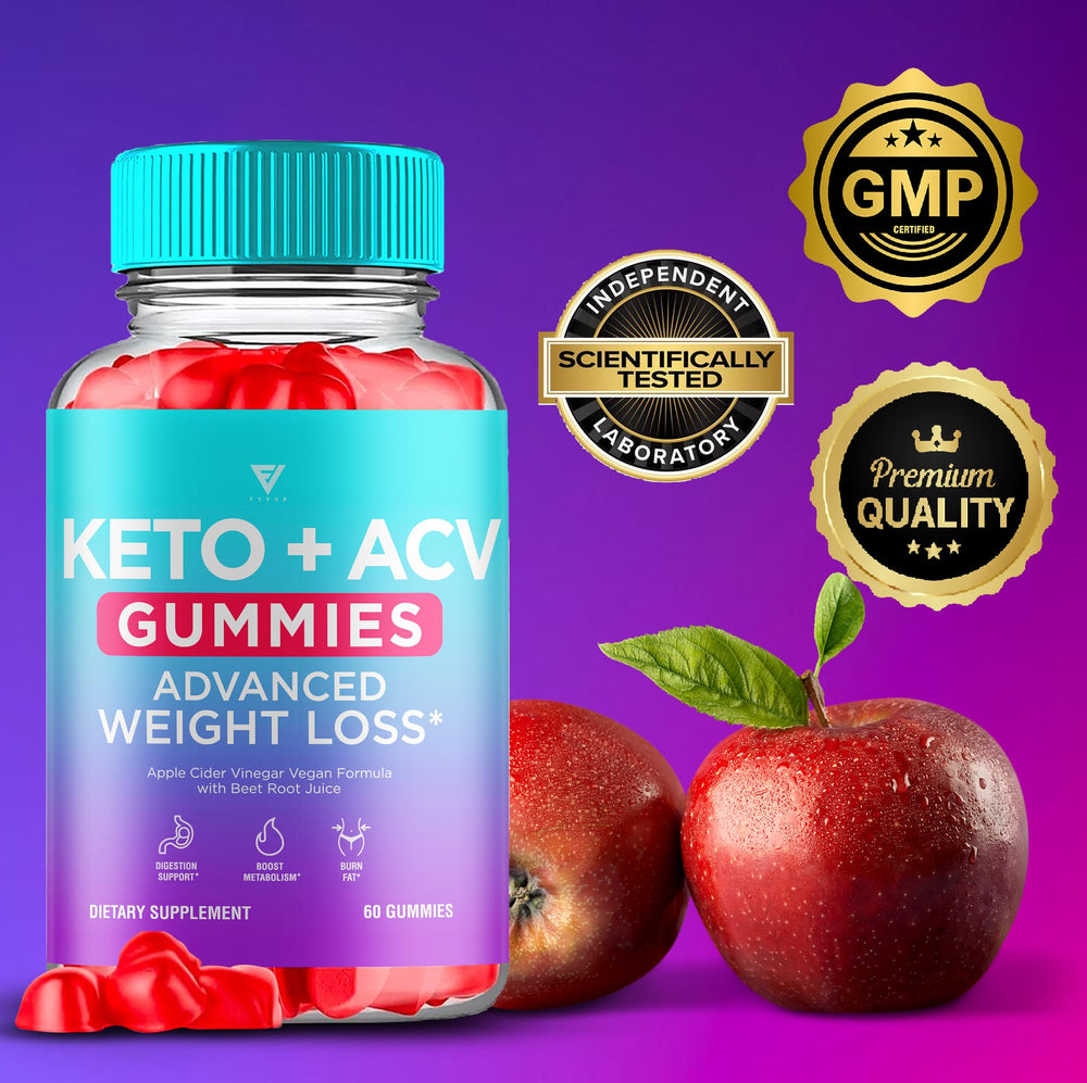 Packaging shot of Decatela Keto ACV Gummies 60-count bottle