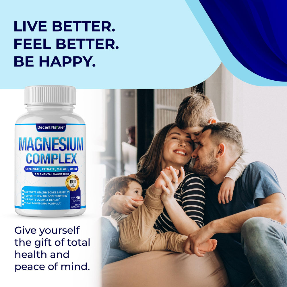 The Non-GMO badge on DECENT NATURE Magnesium Complex communicates product integrity to shoppers.