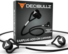 Decibullz custom earplug lanyard neck-hang keeps earplugs within reach.