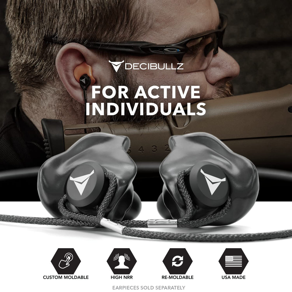 Decibullz earplug lanyard close-up shows sturdy construction.