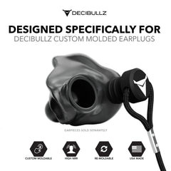 Decibullz earplug lanyard pull-out use for easy removal.