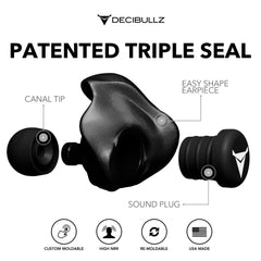Decibullz black color option emphasizes discreet, everyday wear
