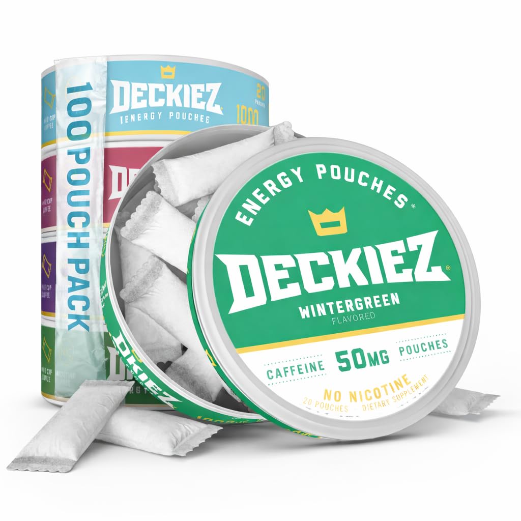 Deckiez Energy Pouches Berry flavor pack for on-the-go caffeine boost