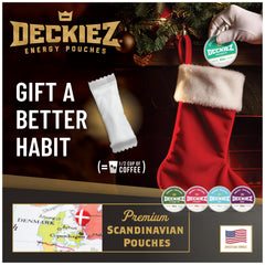 Deckiez Energy Pouches Raspberry flavor for a smooth energy lift