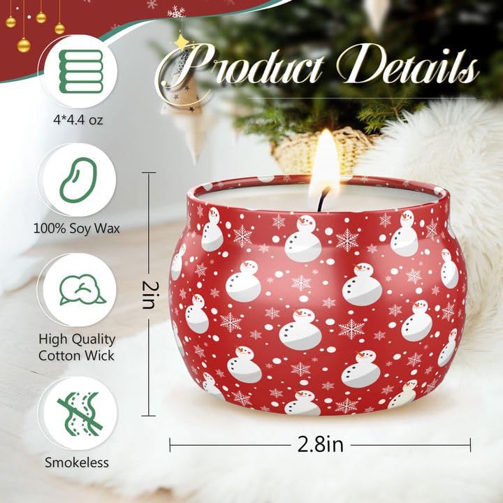 DeckTheHalls cedarwood scented candle with cotton wick for clean, cozy evenings.