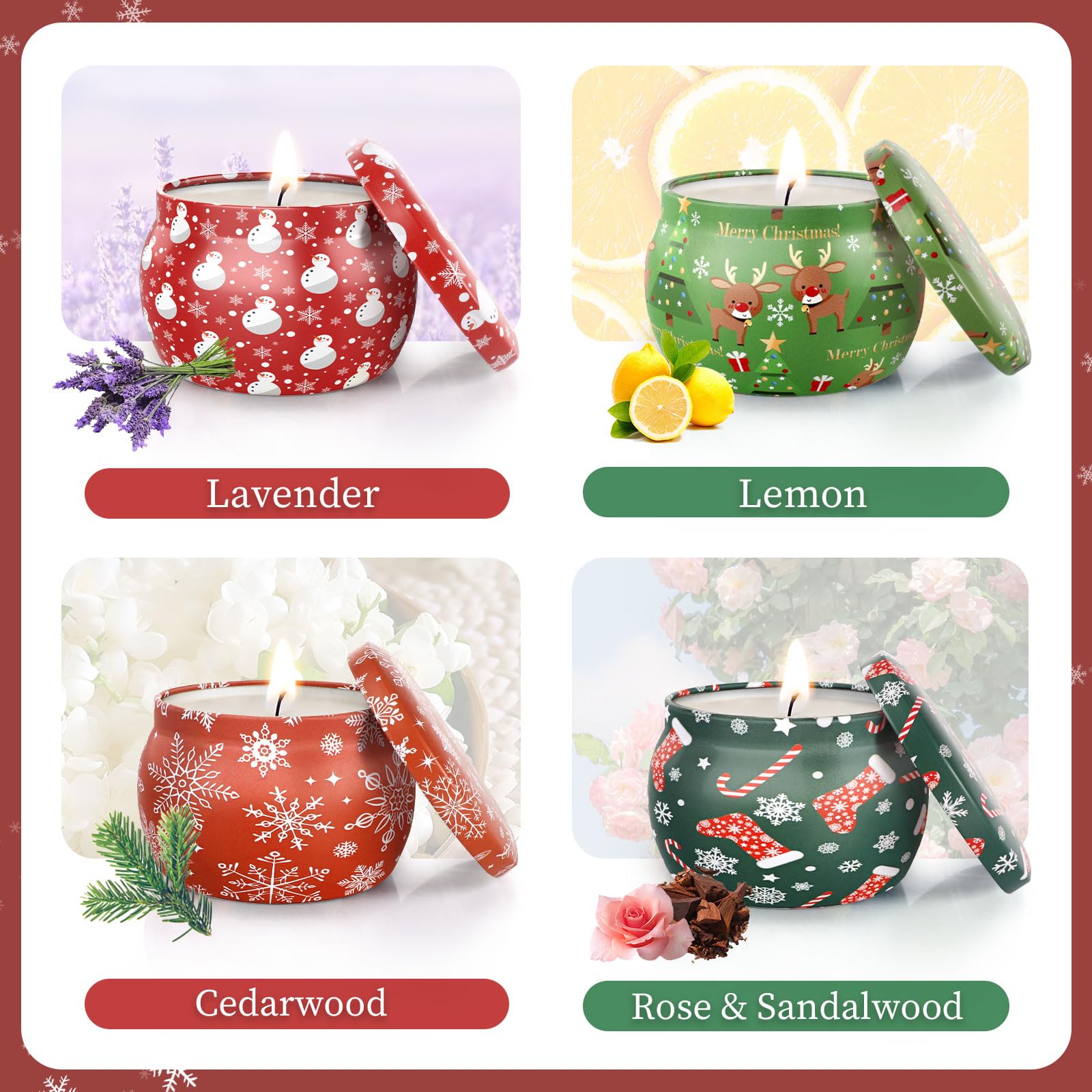 DeckTheHalls lemon scented candle provides bright, refreshing ambience for reading.