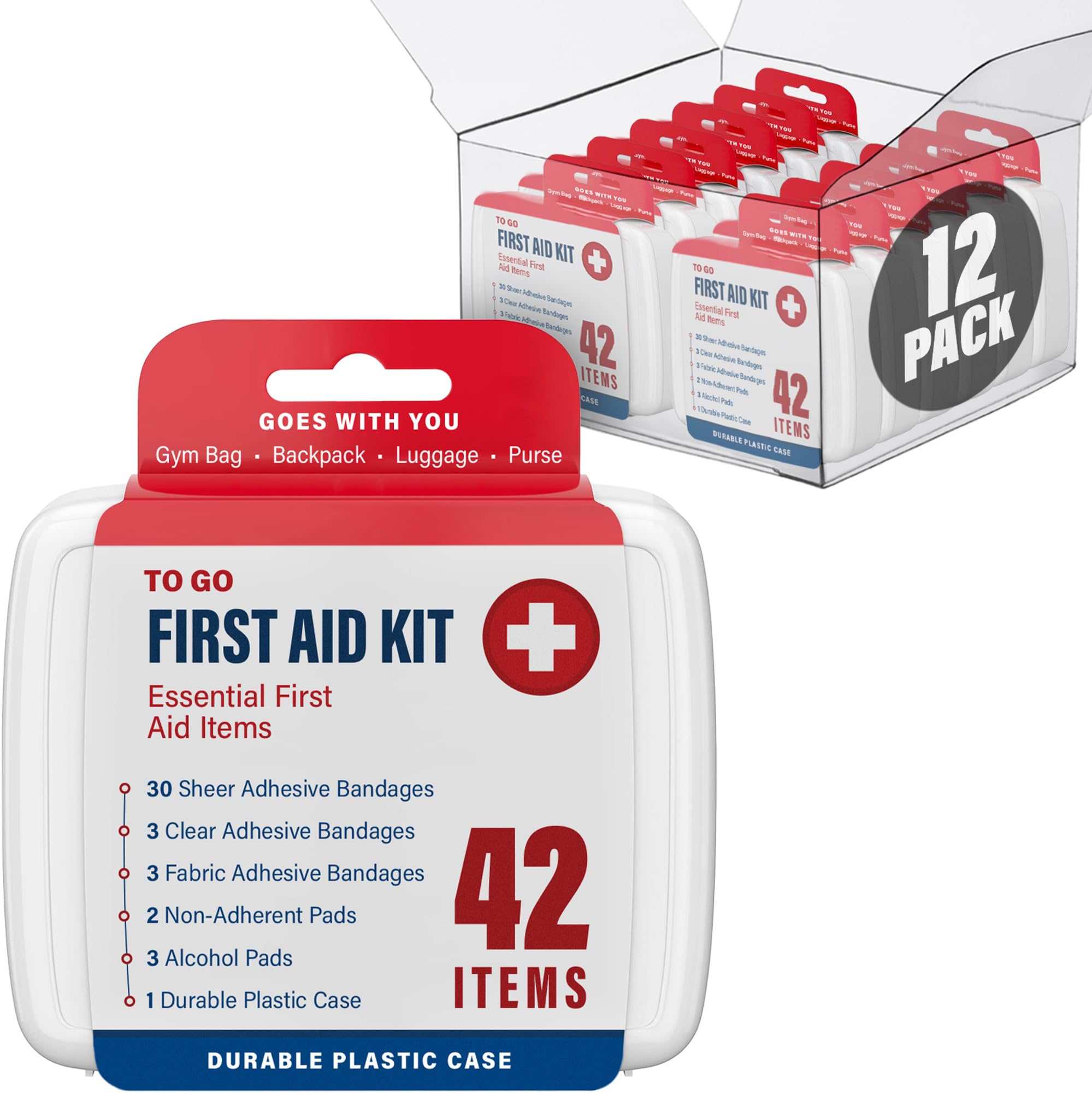 DecorRack 500pc first aid kit case showing organized compartments for quick access.