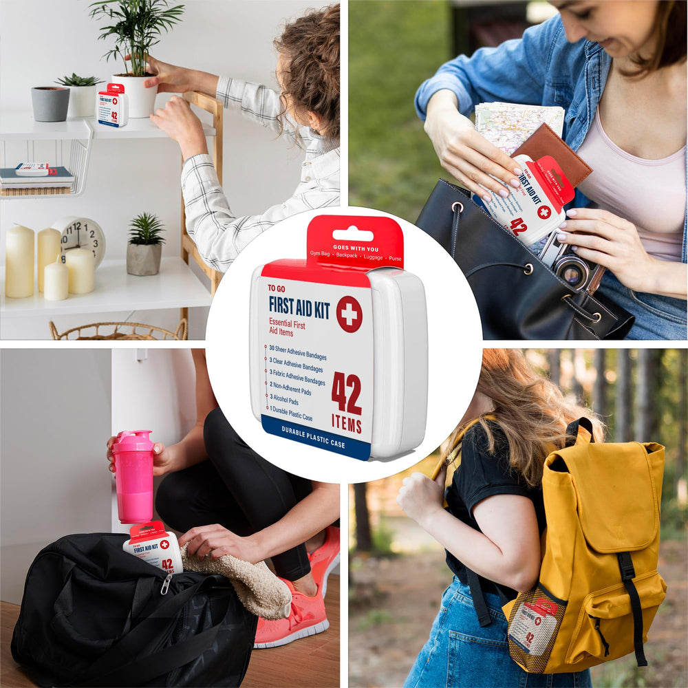 DecorRack outdoor first aid kit ideal for camping and hiking trips.
