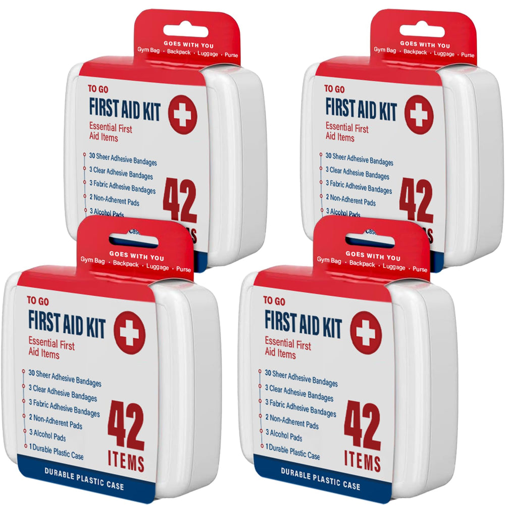 DecorRack mini first aid kit bandages close-up showing versatile wound-care options.