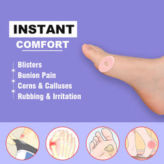 Decproch foam padding self-stick adhesive stays in place for comfortable all-day wear.