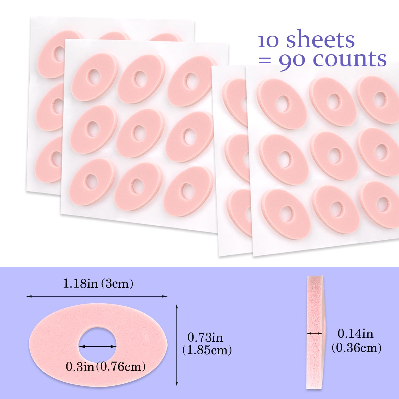 Decproch pack of 90 corn pads supports multiple days of use.
