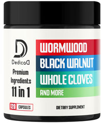 DEDICAD Wormwood supplement bottle front with capsules for daily wellness