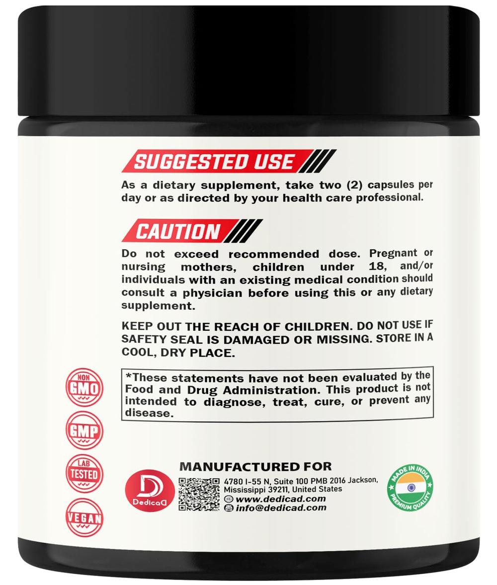 Premium packaging of DEDICAD Wormwood supplement supports consistent intake