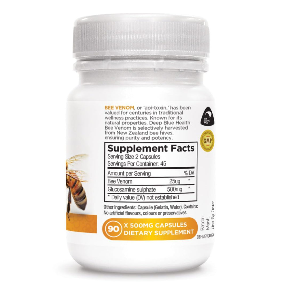 Deep Blue Health glucosamine sulphate powder highlighted for joint health use
