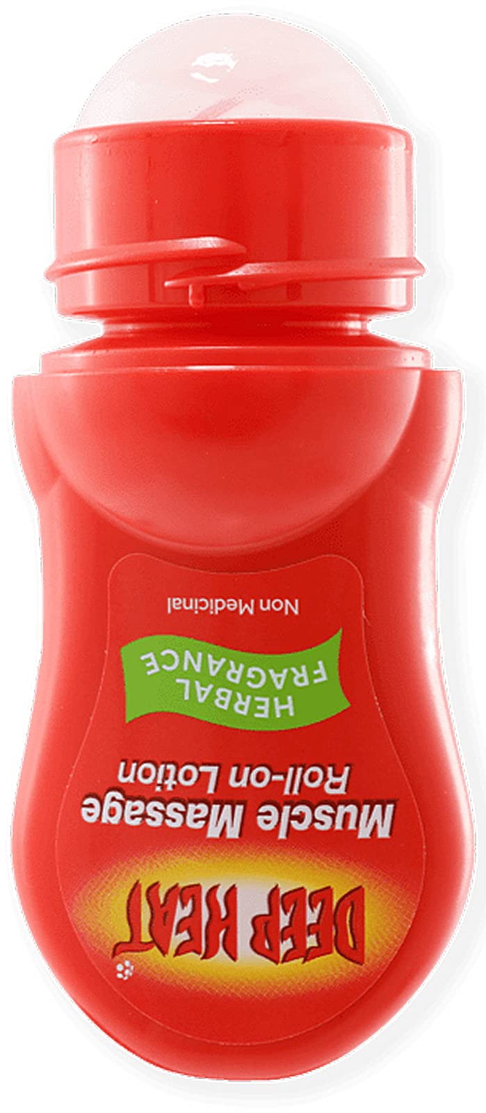 Applying Deep Heat roll-on on shoulder to ease tension.