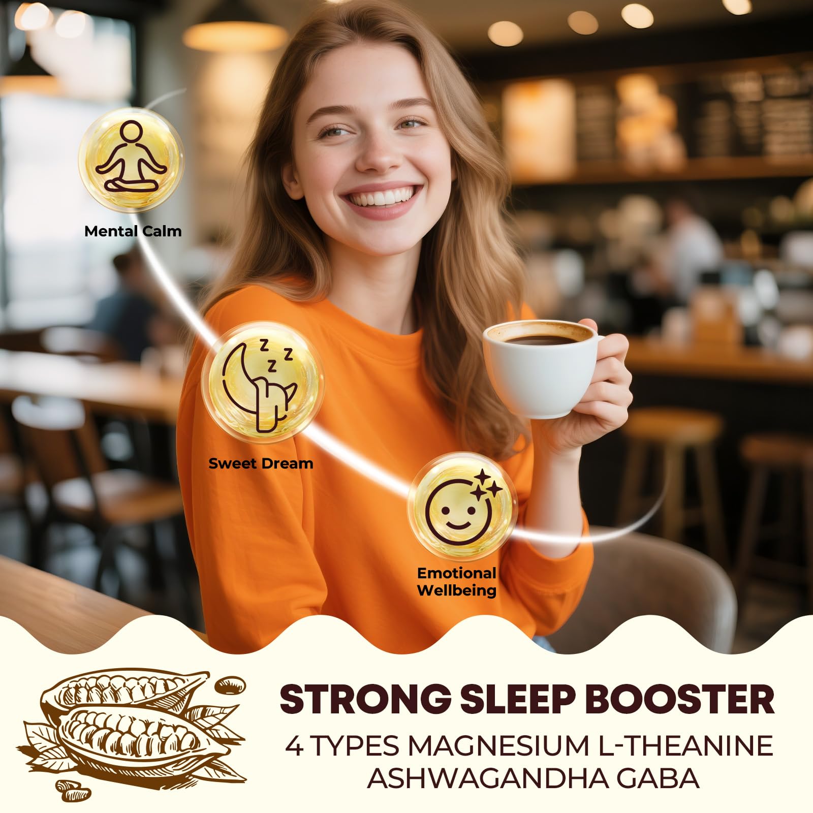 Deepure Dream Chocolate hot cocoa powder pour mug presents a smooth, cozy evening drink