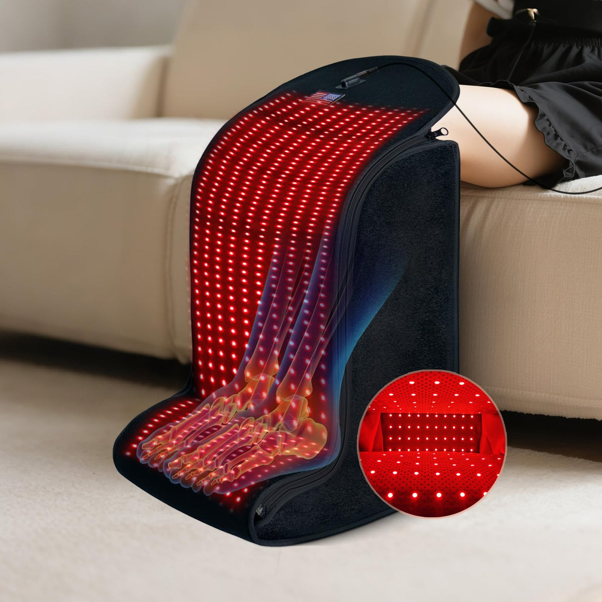 Deerbaba red light therapy device for feet and legs easing fatigue