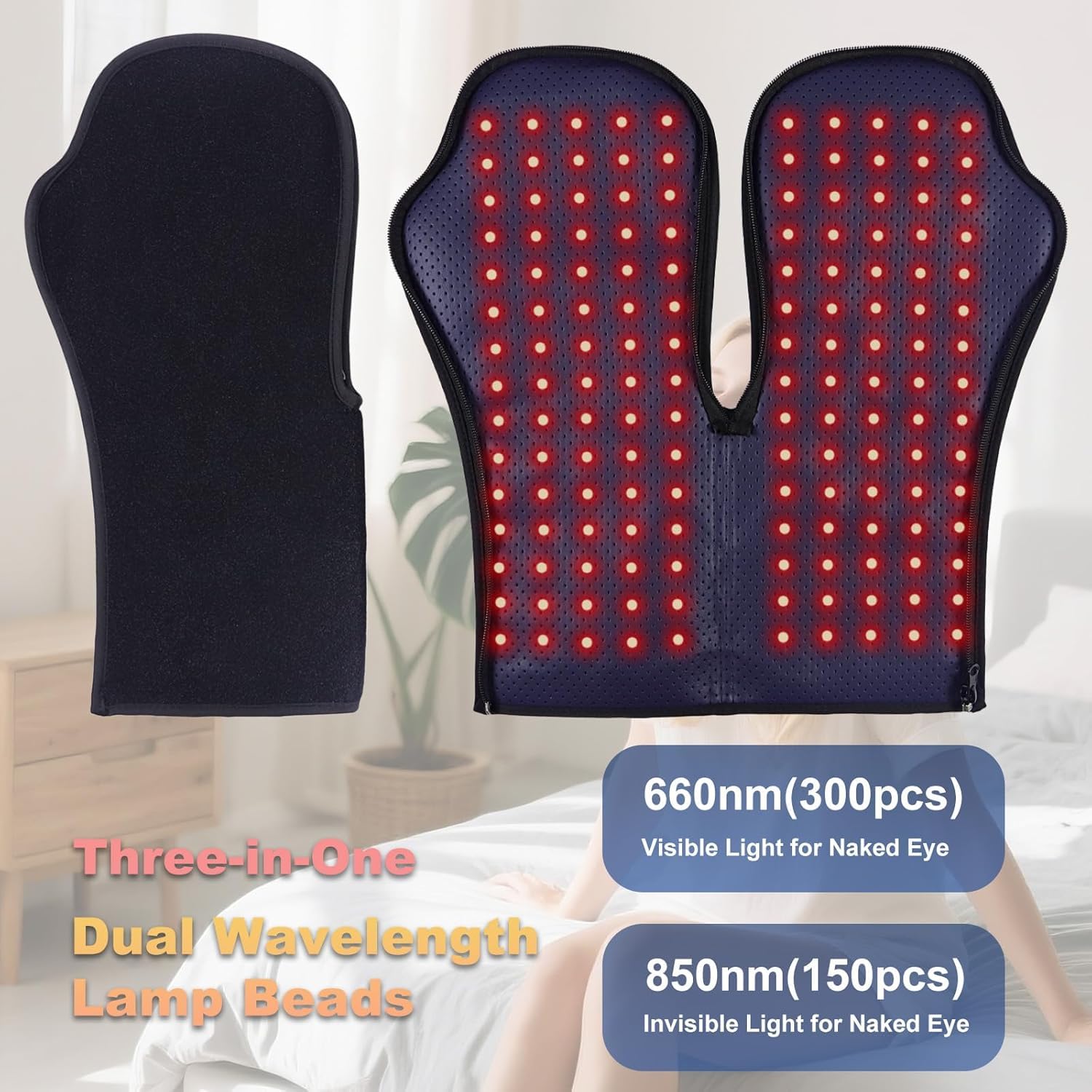 Built-in remote control to adjust therapy on the go.