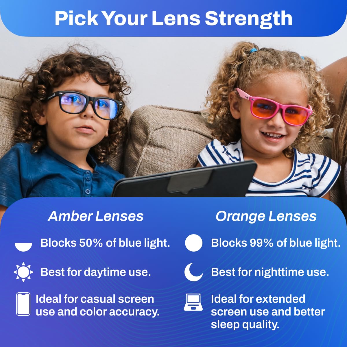 DefenderShield lightweight frames provide comfortable wear during long study or gaming sessions.