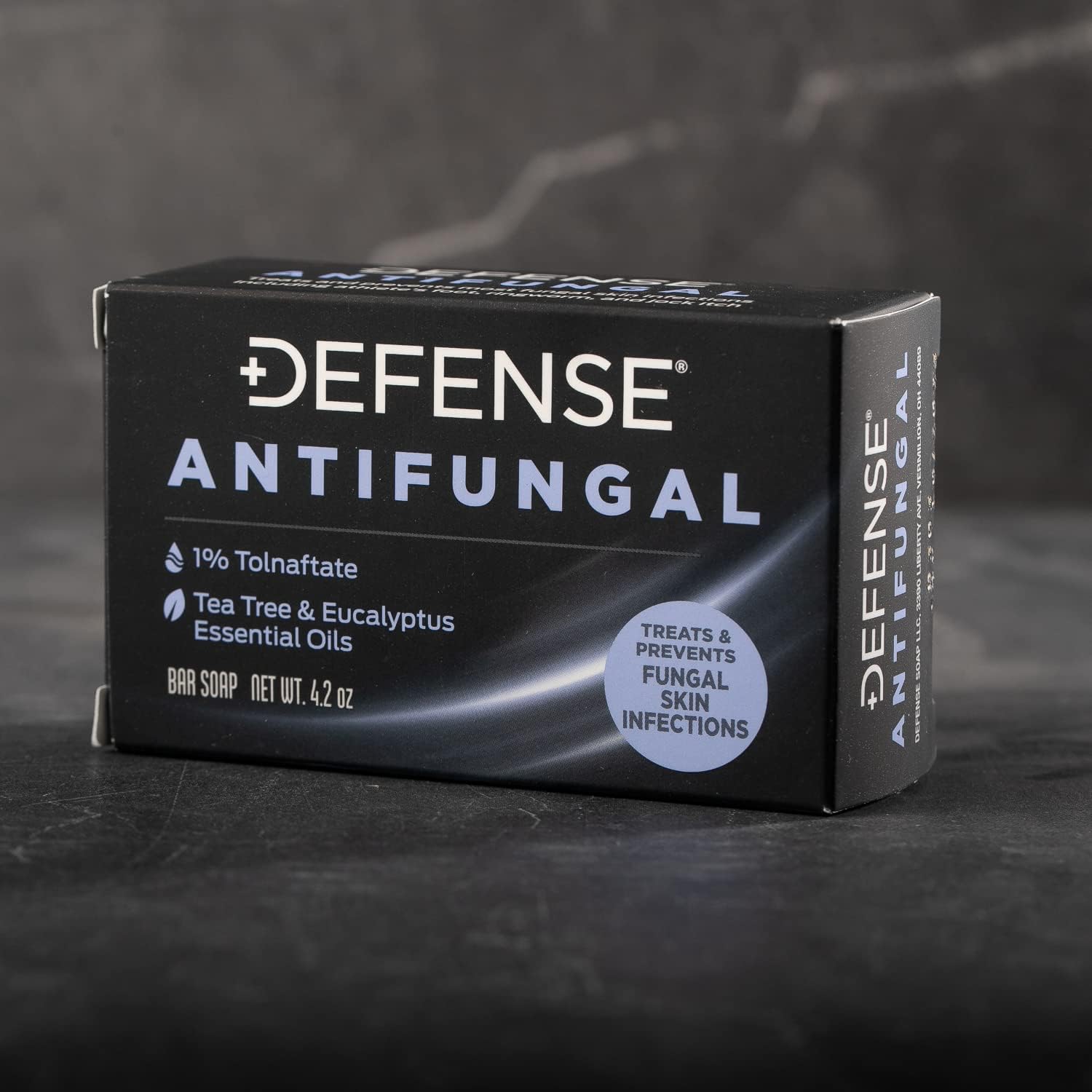 Defense Soap antifungal bar soap application area close-up