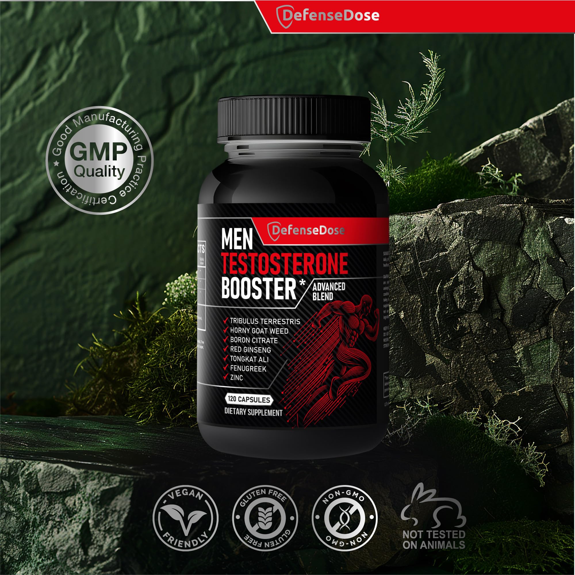 Defense Dose bottle with shaker cup during a workout.