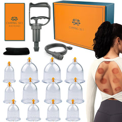 DEFUNX 12-cups cupping set assembly for versatile at-home therapy