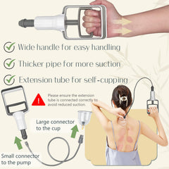 DEFUNX Guasha tool included for enhanced massage work in cupping sessions.