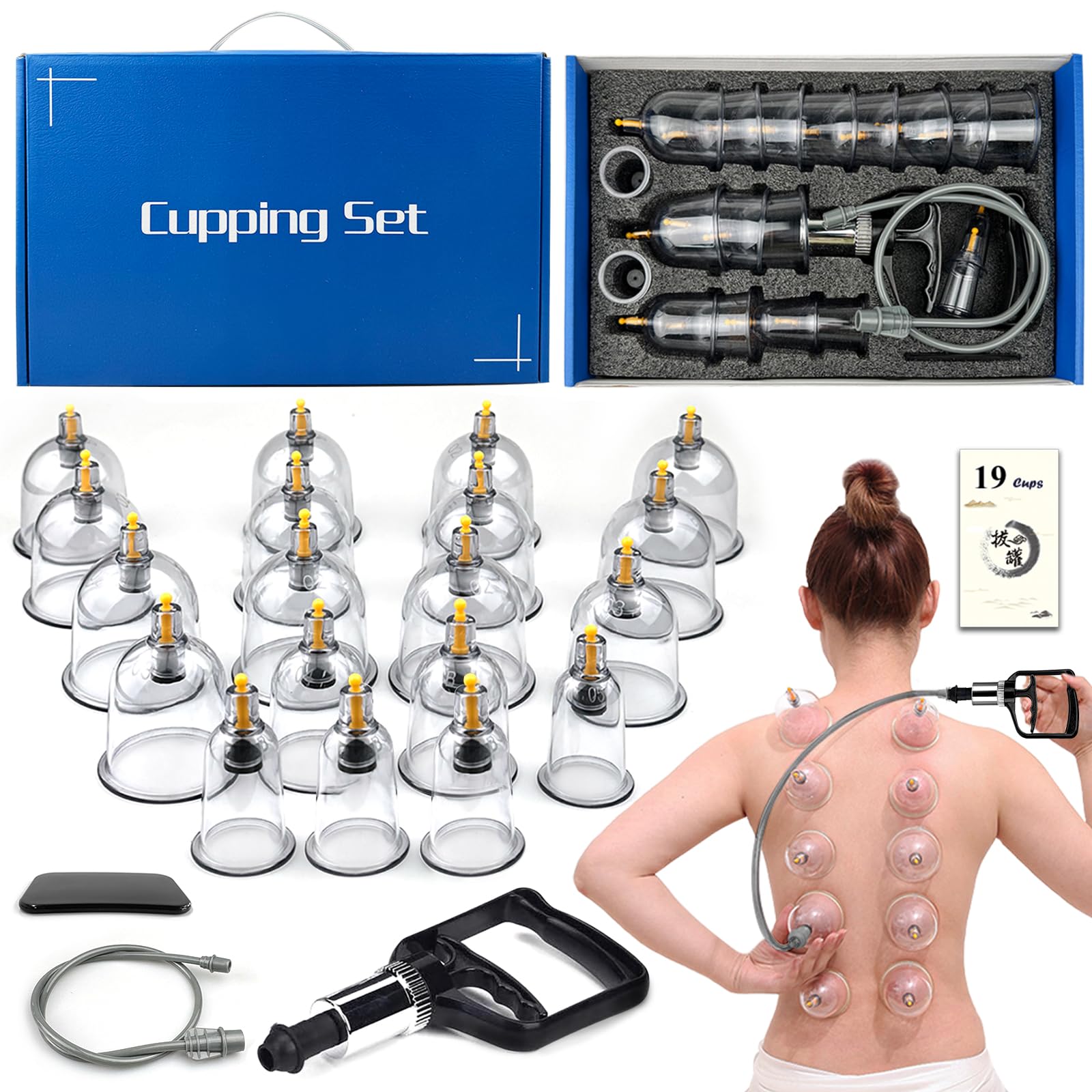 DEFUNX cupping set with 19 cups offers versatile body work.