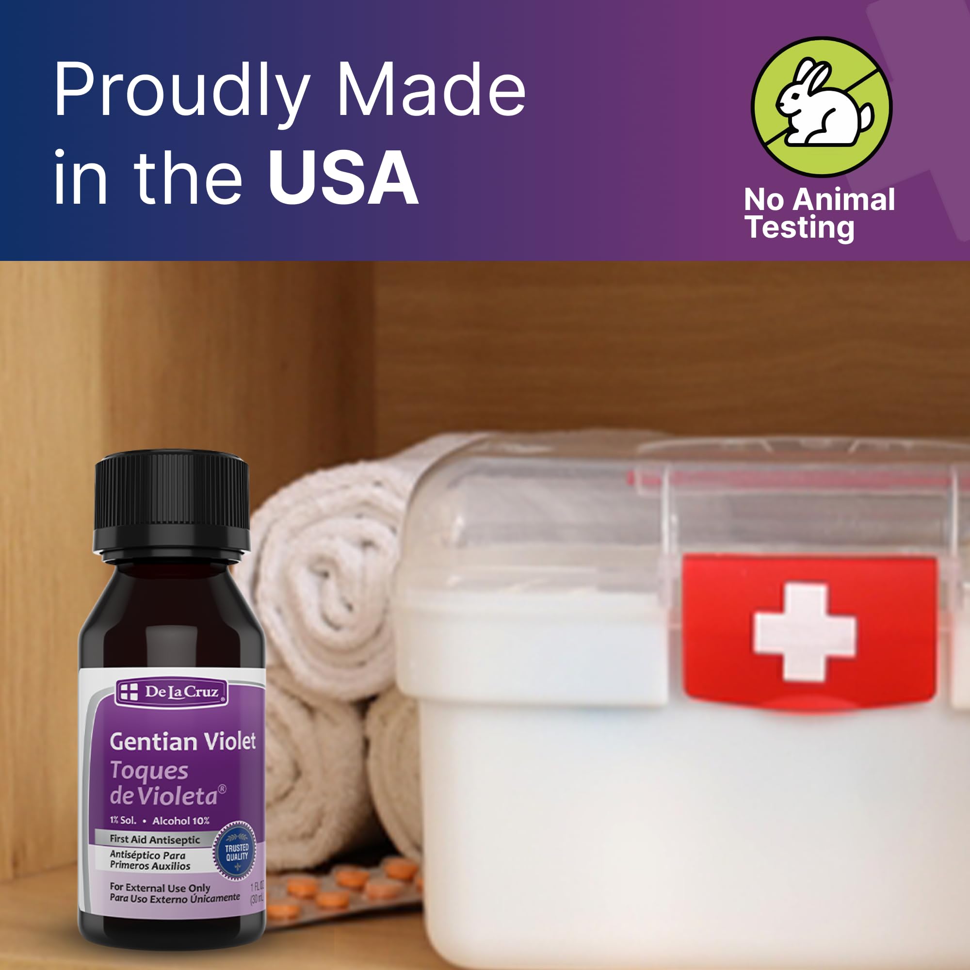 De La Cruz Gentian Violet 1% safe for children under proper use.