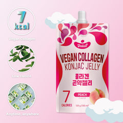 Delief vegan collagen konjac jelly peach packaging with box for travel