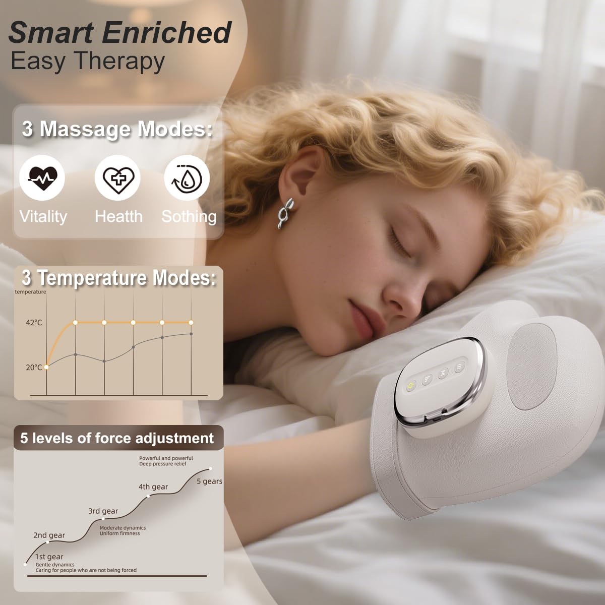 DentJet heat compression setting highlighted for warm, soothing comfort.