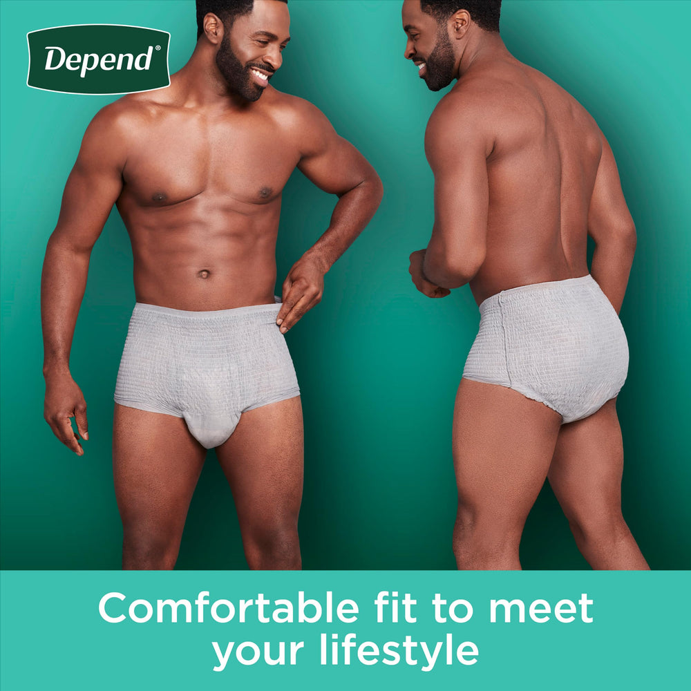 Depend Fresh Protection underwear wicks wetness away to help you stay dry.