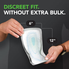 Depend Guards for Men strong adhesive keeps the pad in place