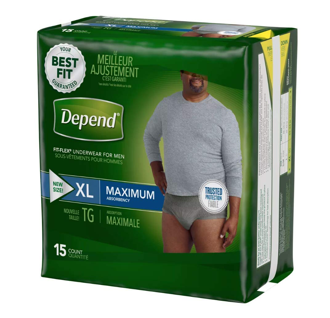 Depend Men FitFlex Max soft close-up highlighting cloth-like fabric and comfortable feel