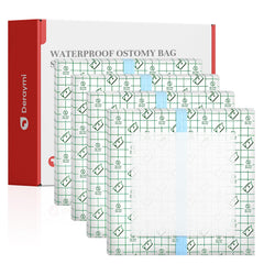 Deraymi waterproof ostomy shower cover protects 10x10 pouches during showers