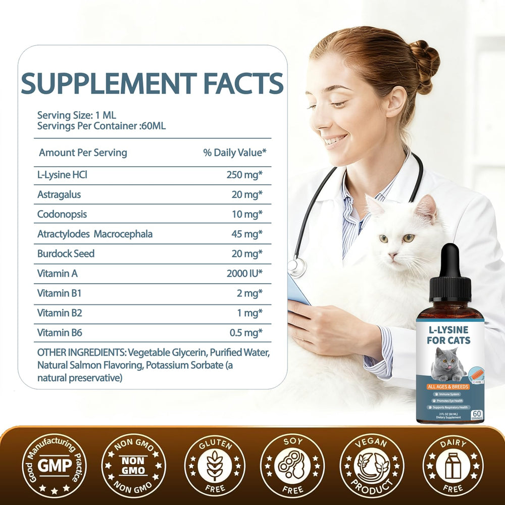 Cat using drops directly, illustrating easy administration.