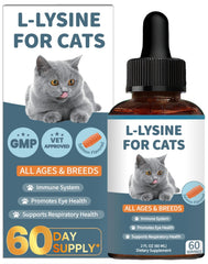 Derggzey L-Lysine for Cats bottle with salmon flavor supports immune and respiratory health.