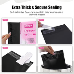 Dergik bags protect toilets with city sewer protection against clogs.