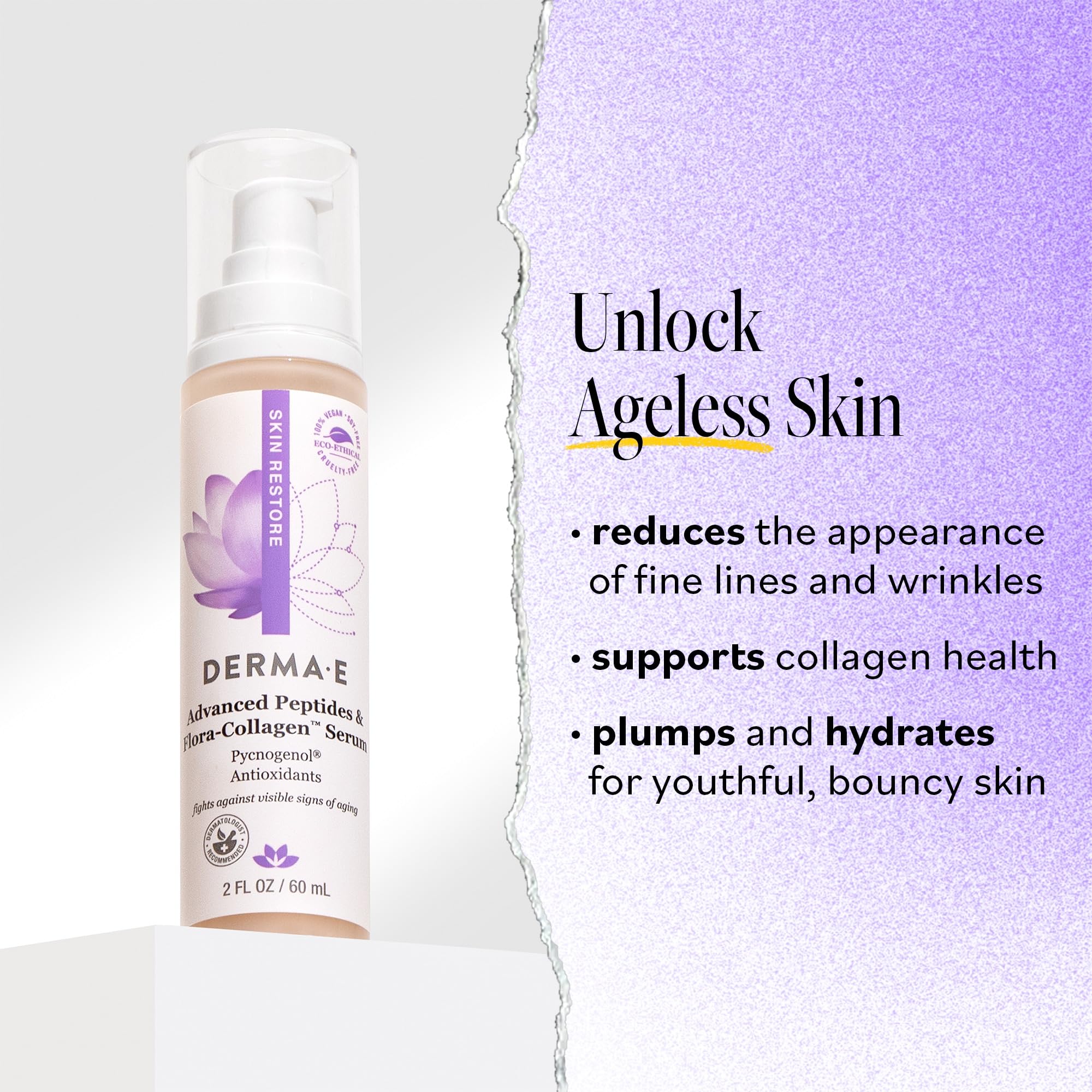 DERMA E serum application demo highlights easy, fast-absorbing texture
